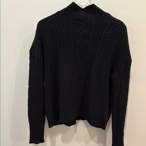 Lauren Ralph Lauren Black Cable Knit Turtleneck Sweater